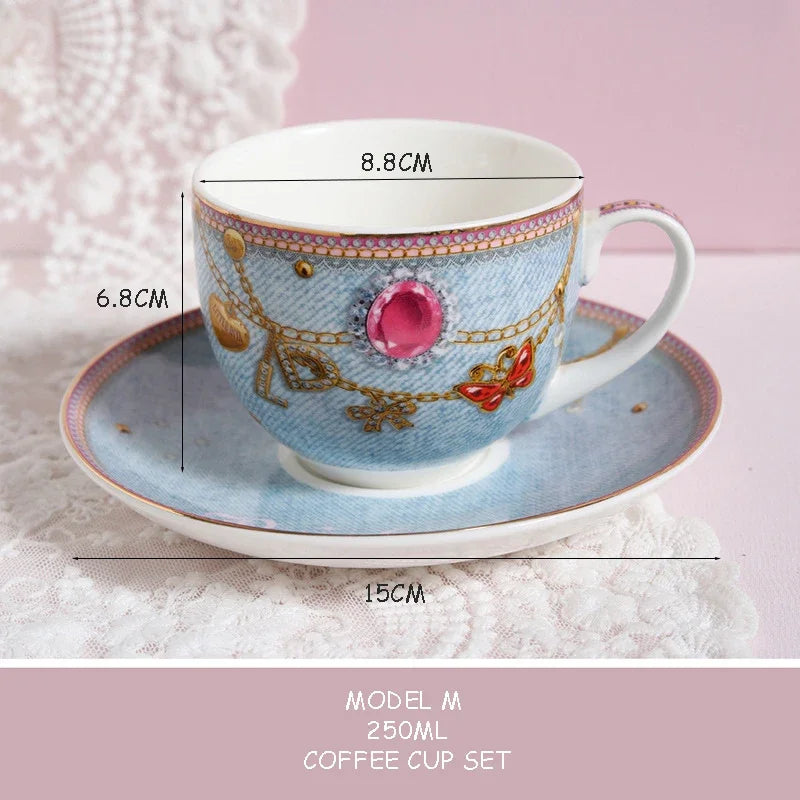 Pink Heart Shaped Dining Plate, Breakfast Tray, Ceramic Lace, Leopard Pattern Tableware, Afternoon Tea Salad Dessert