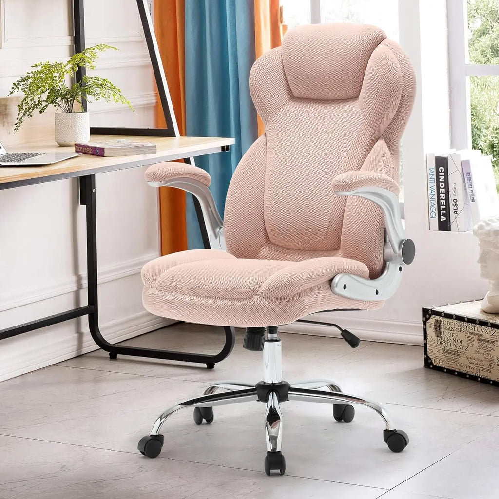 Executive Big and Tall Fabric Office Chair Duty Executive Desk Chair with Extra Wide Seat, High Back Ergonomic Leather Computer Chair