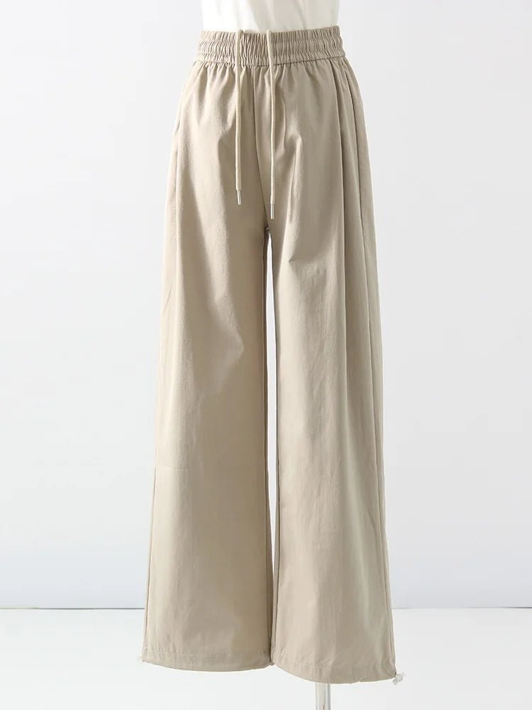 Summer Straight Leg Sweatpants For Women High Waist Jogger Wide Leg Trousers Women's Sports Pants White Sweatpants Wtpants Women