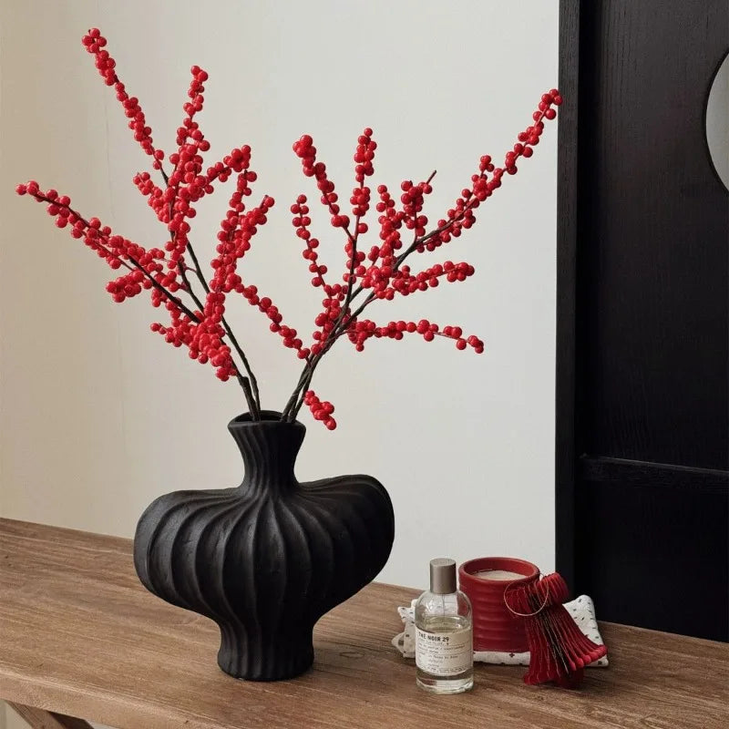 Imitation Ceramic Plastic Vase Home Living Room Plastic Chic Vase, Modern Minimalist Desktop Decor
