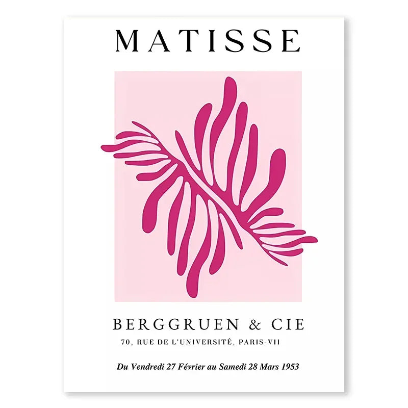 Matisse Bauhaus Angel Number Picasso Flower Wall Art Pink Tiger Poster Picture Modern Living Room Interior Decor