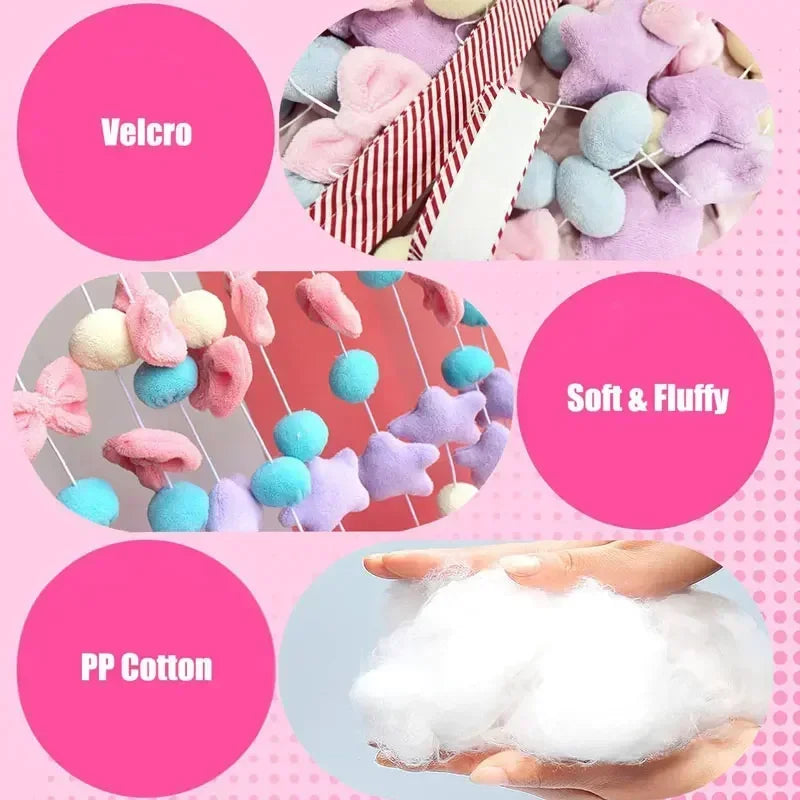 Pink Cute Bow Short Curtain Thread Partition Hanging Window Decor  Doorway Curtains