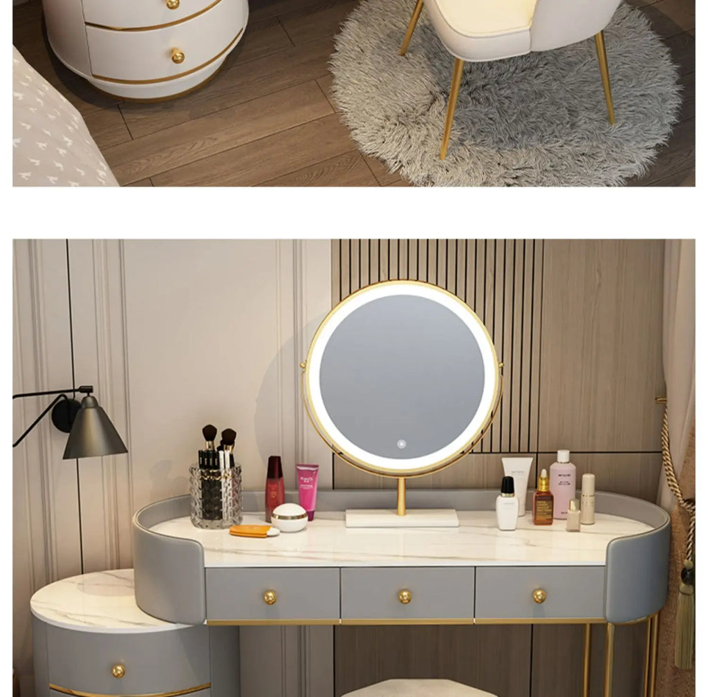 Vanity Table Women Luxury European Big Stool Study Dressing Table Organizer Home Furniture