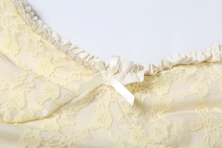 Jacquard Elegant 2 Piece Women Low-Neck Sleeveless Bodysuits+Ruched See Through Tassel Skirt Suits