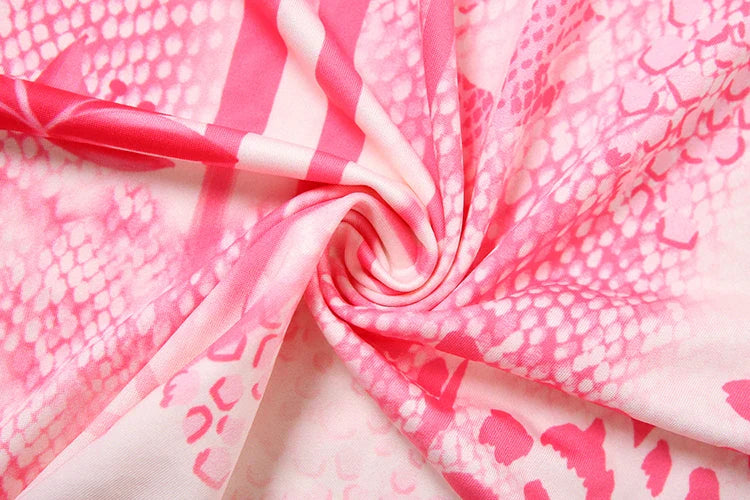 Fashion Patchwork 2 Piece Set Women Pearls Necklace Halter Applique Crop Tops+Skinny Skirt Set