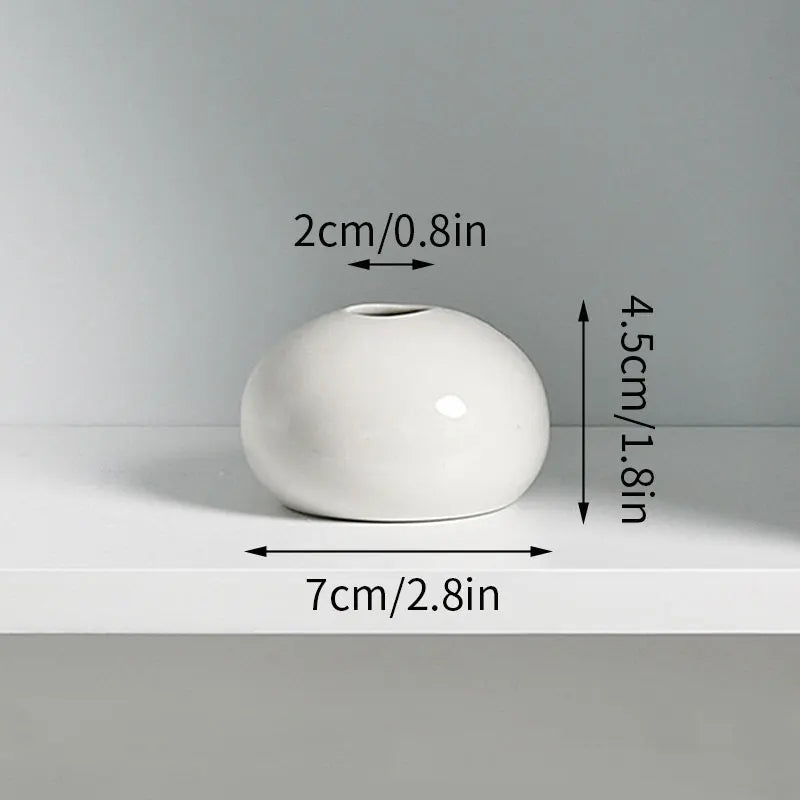 Mini Aesthetic Flower Vases Ceramics Vase Flower Arrangement - Flower Bottle Desktop Ceramic Plant Pot Home Decor