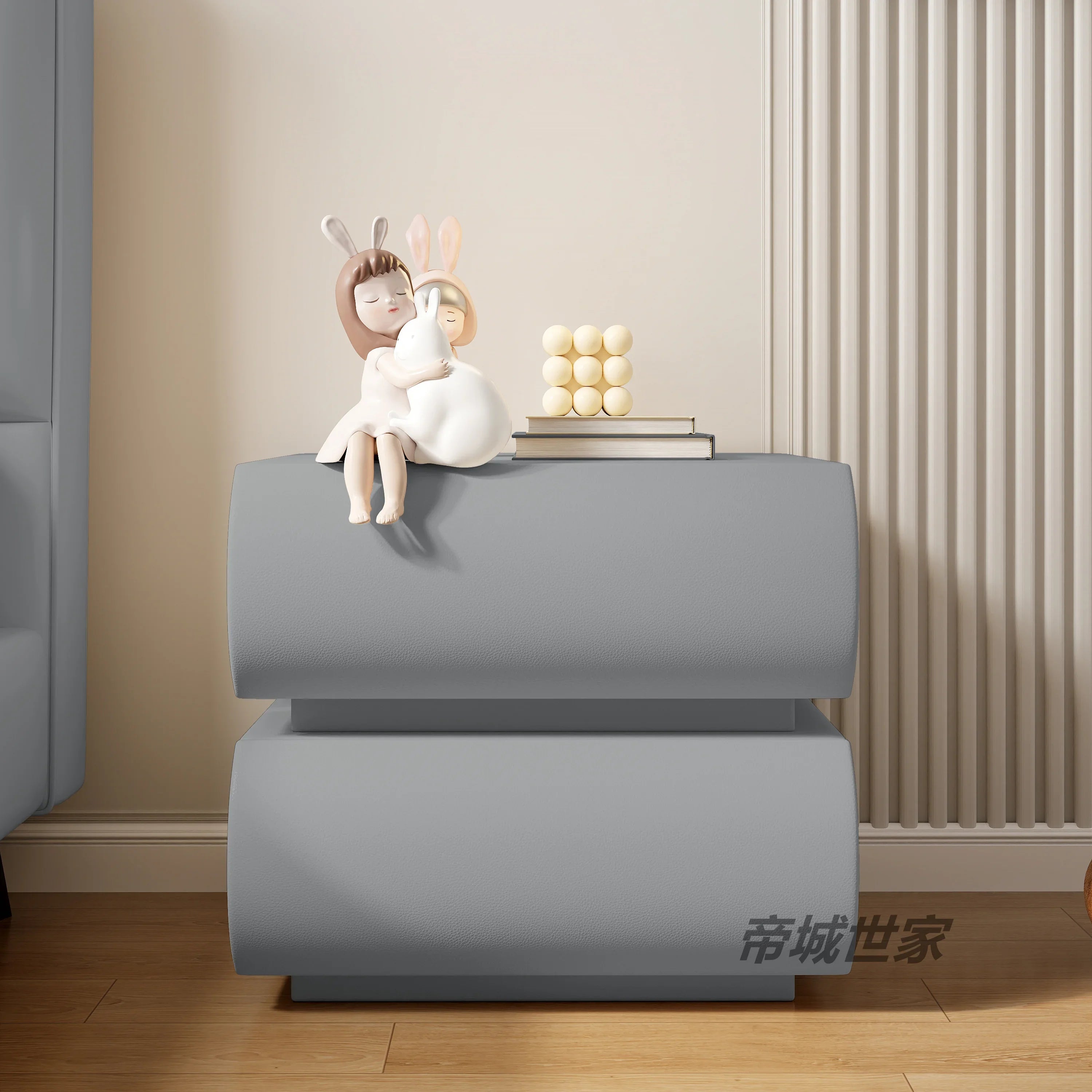 Luxury Modern Night Table Space Saving Minimalist Bedside Table Storage