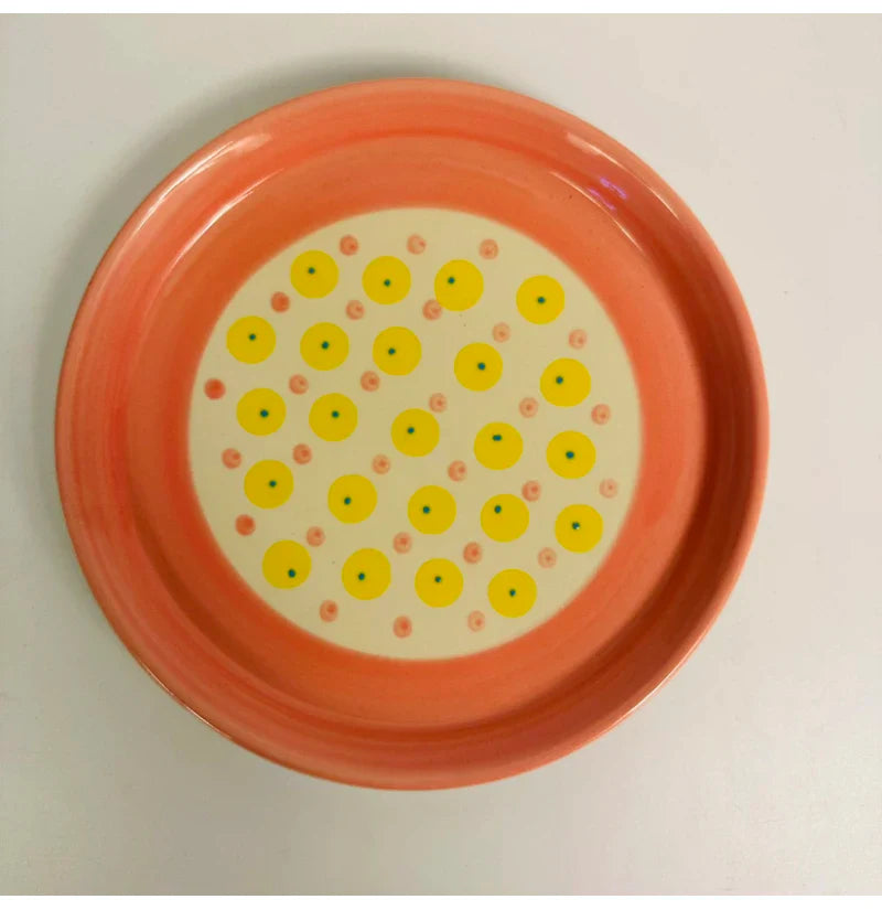 Ceramic Plate Korean Style Household Round Porcelain Dinnerware