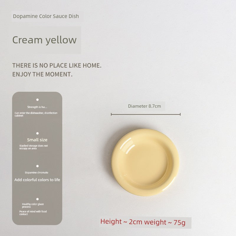 Gentle Lighting Dining Cream Style Ceramic Small Plate