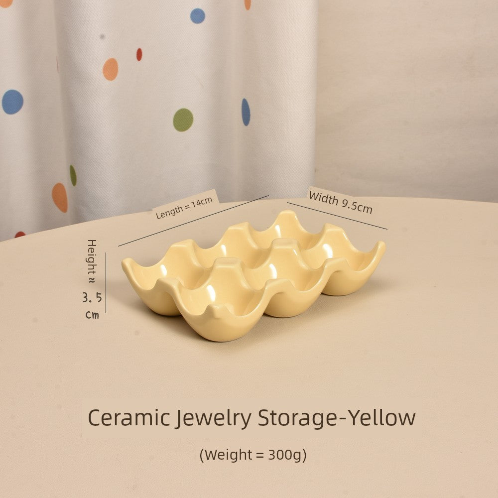 Gentle Lighting Dining Cream Style Ceramic Small Plate