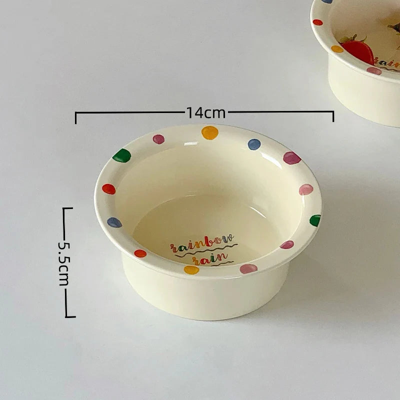 Colorful Dots Ceramic Porcelain m Tableware