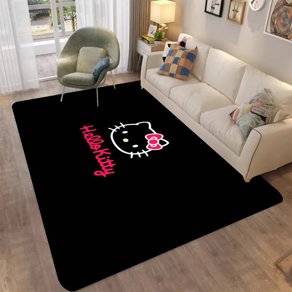 Hello Kitty Floor Style Soft Bedroom Floor Mat Rectangle Anti-slip Home Soft Front Door Indoor Outdoor Mat