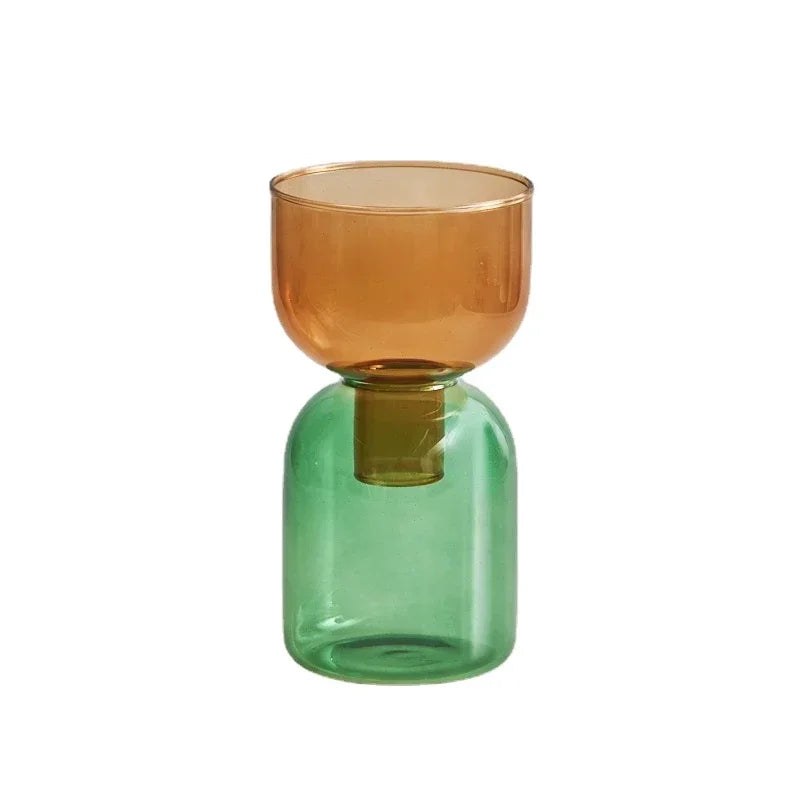 Set Mini Vases Terrarium Hydroponic Plant Pot Glass Vase