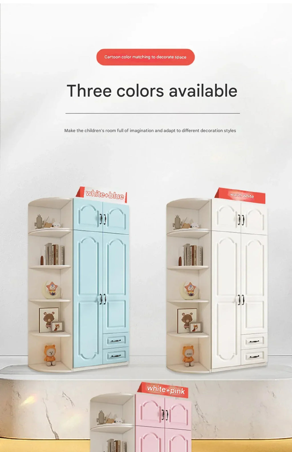 Two Door Wardrobe Clothing Organizer Korean Style Wooden Wardrobe - Heavy Duty