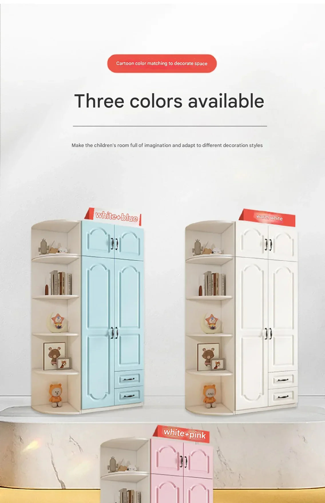 Two Door Wardrobe Clothing Organizer Korean Style Wooden Wardrobe - Heavy Duty