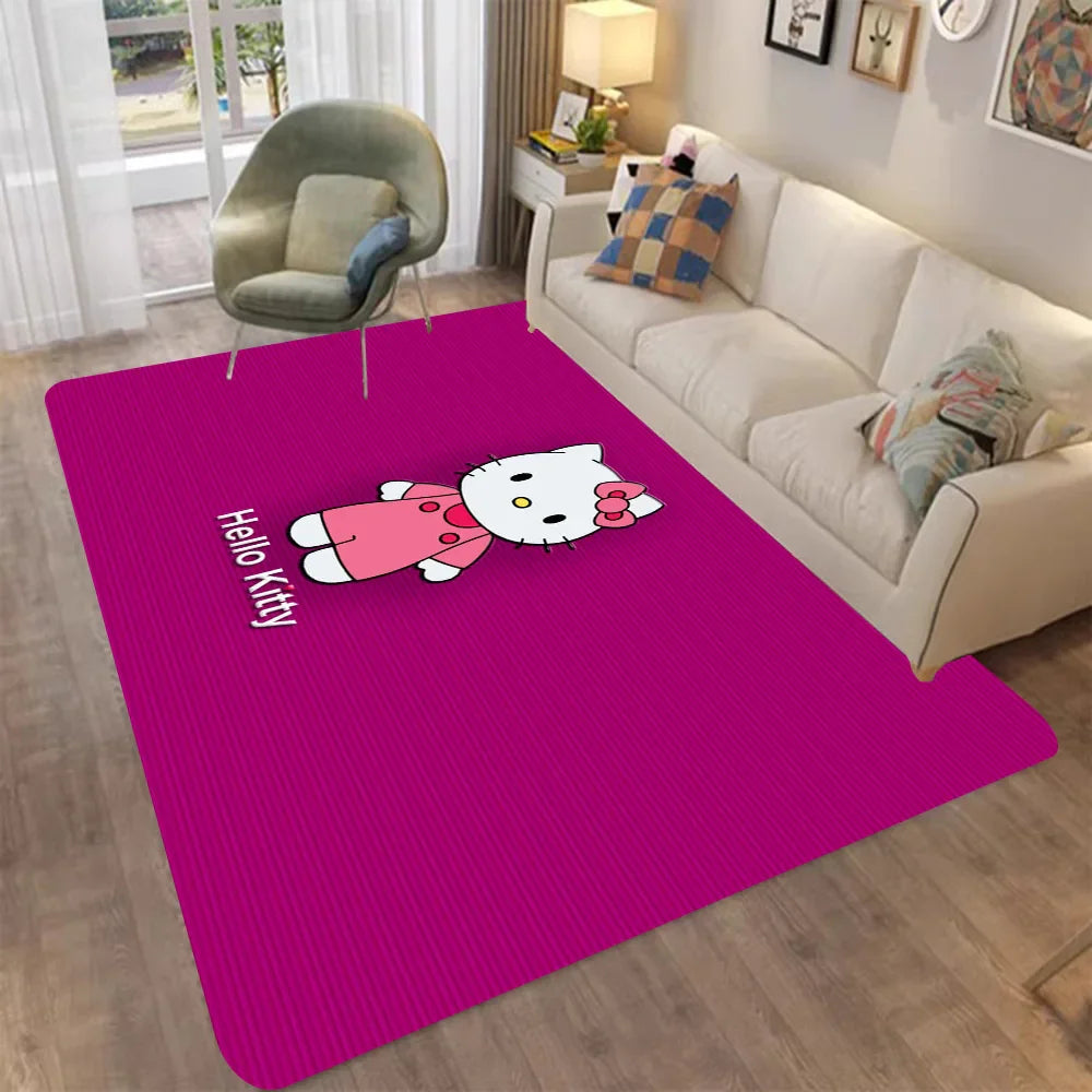 Hello Kitty Floor Style Soft Bedroom Floor Mat Rectangle Anti-slip Home Soft Front Door Indoor Outdoor Mat