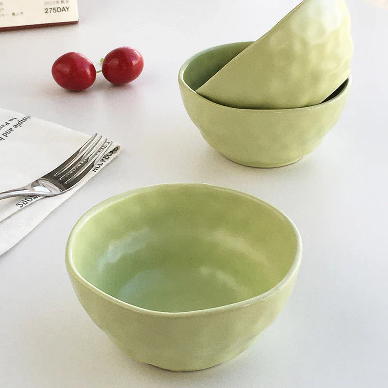 Porcelain Style Modern Simplicity Solid Color Bowl