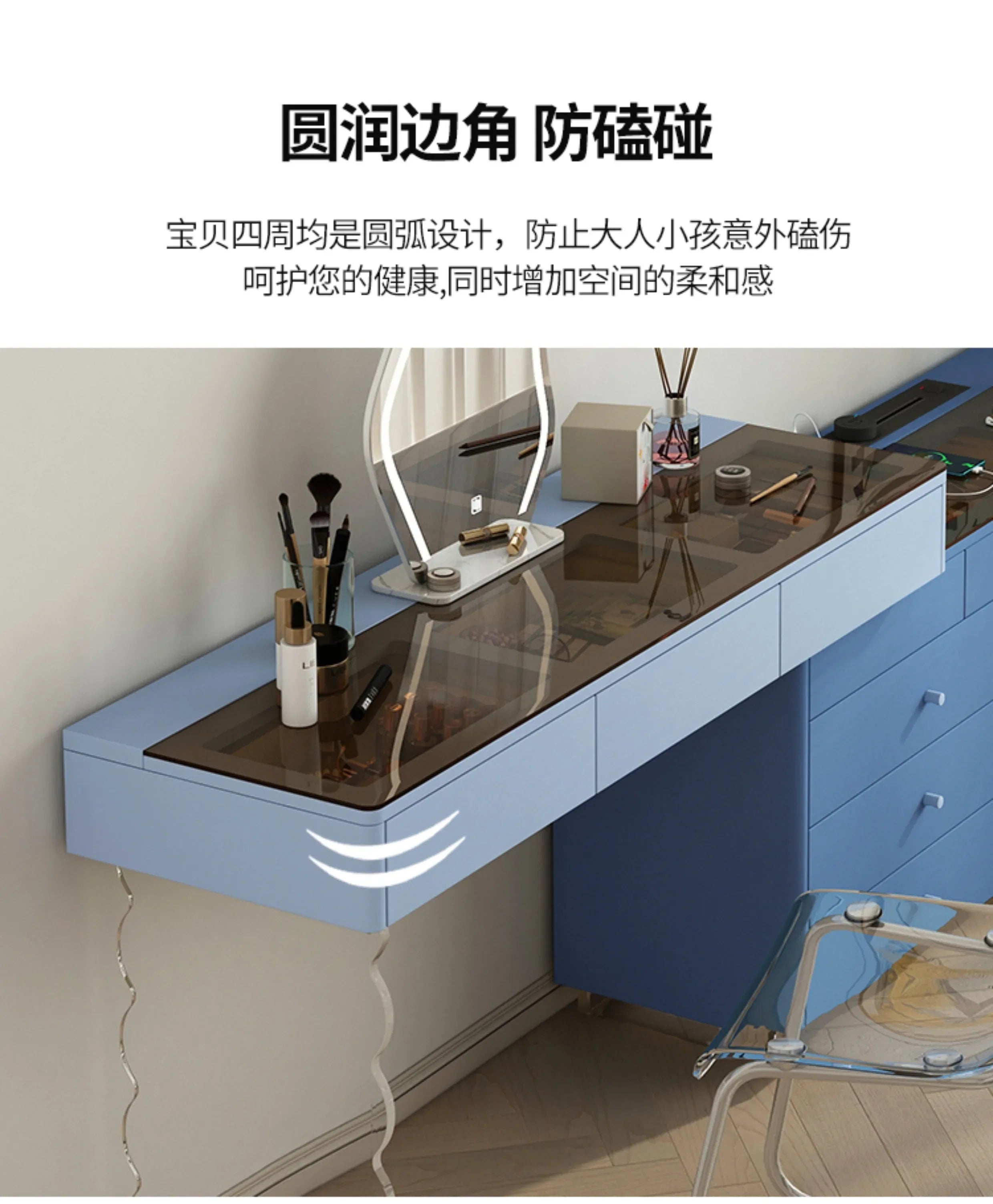 Luxury Drawers Vanity Tables Storage Nordic Cabinet Dressers Makeup Desk Drawers