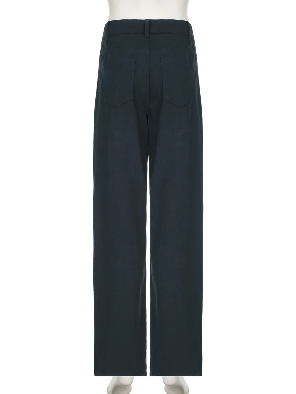 Casual Loose Rivet Jeans Wide Leg Pants Basic Low-Waisted Straight Pants Streetwear