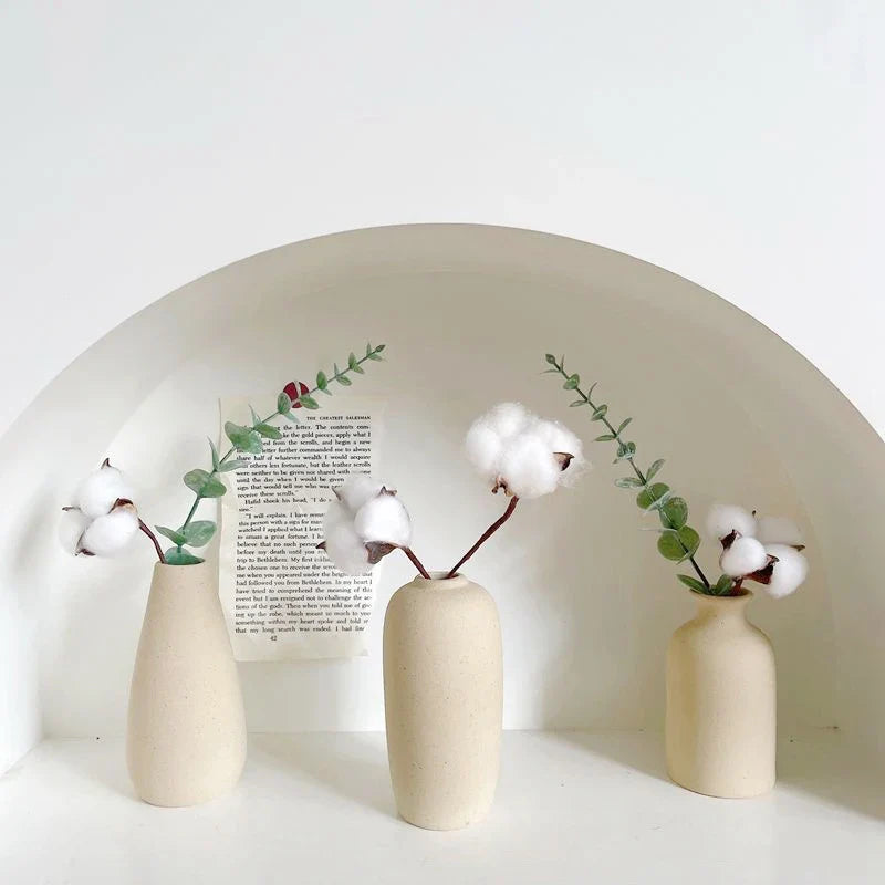 Ceramic Vase White Flower Pot Nordic Decorative Vase Dry Flower Vases for Home