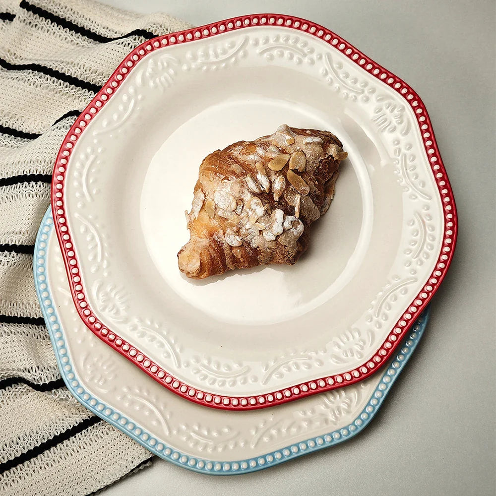 French Dessert Exquisite Retro Ceramic Plate