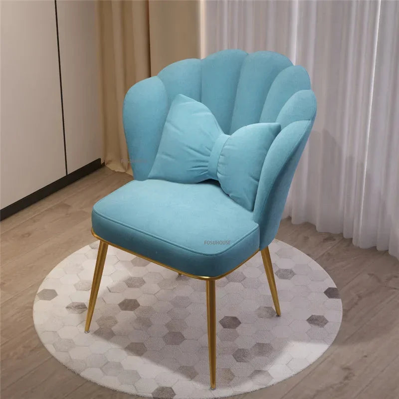 Minimalist Backrest Chair Makeup Stool Vanity Cute Light Luxury Dressing Table Modern Furniture