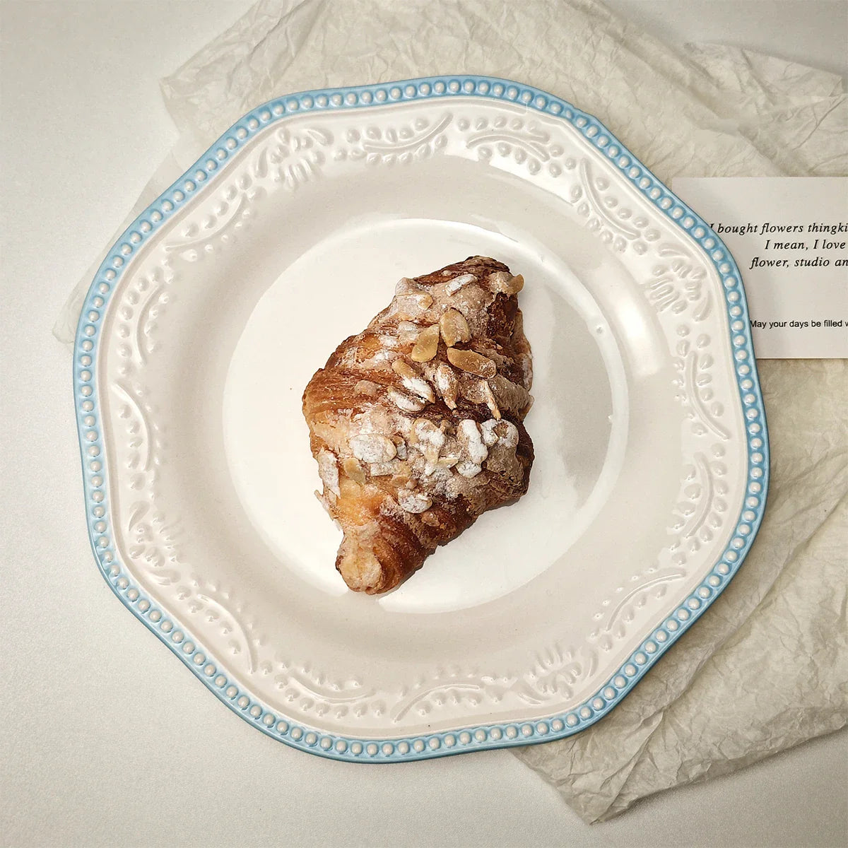 French Dessert Exquisite Retro Ceramic Plate