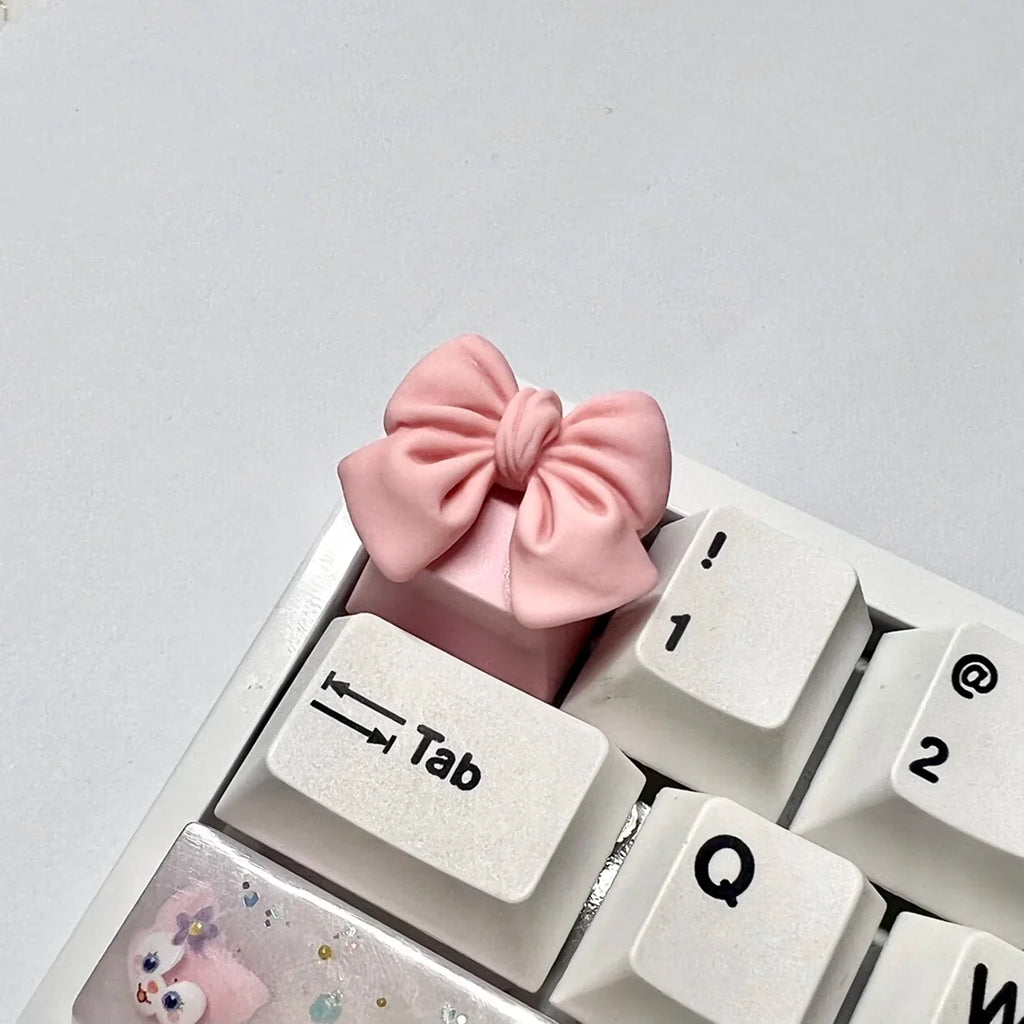 PBT Bow Cute Keycap for Cherry Cross Axis Mechanical Keyboard OEM Personalized Keycap R4 Additional 3D Keycap