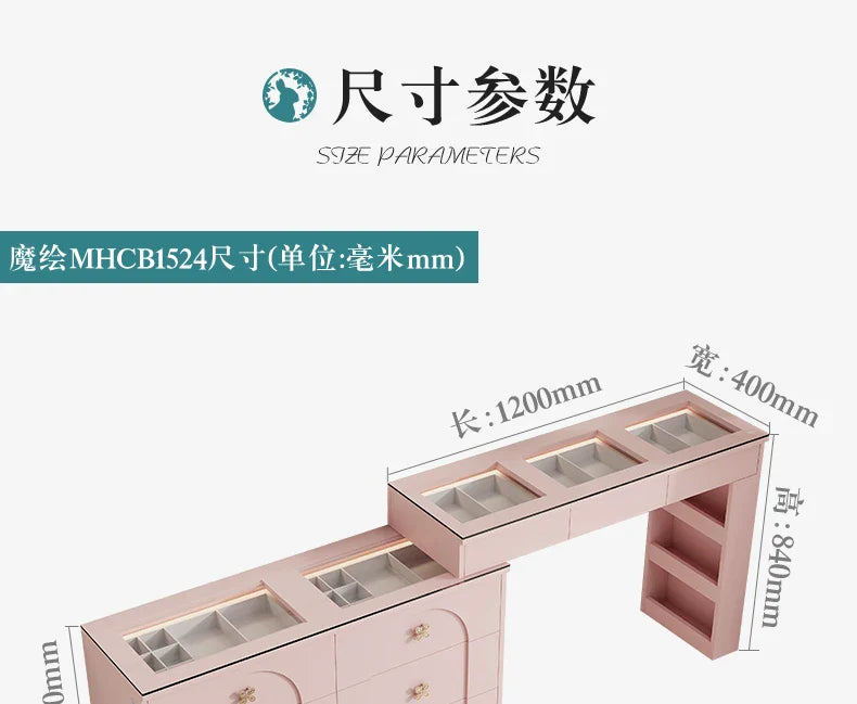 Room Dresser Makeup Bedroom Drawers Mirror Storage Cabinet Hairstyles Comfortable Illuminated Furniture