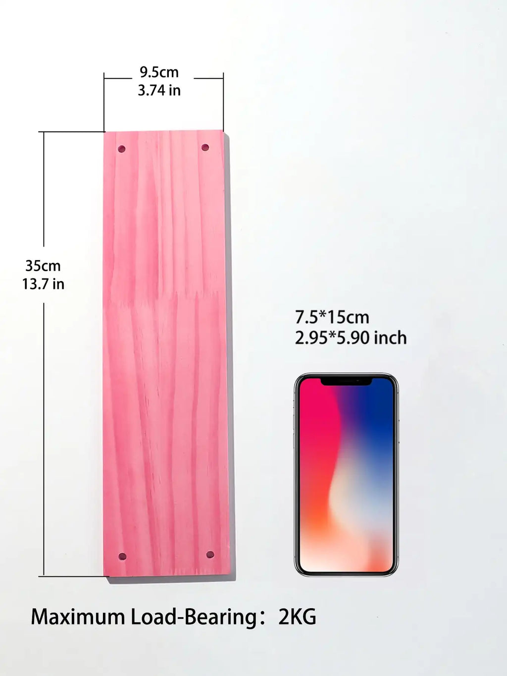 Pink 1/2-tier Hemp Rope Wooden Plant Flower Pot Tray Display Stand Storage Rack Wall Shelves Floating Wall Shelf Home Decoration