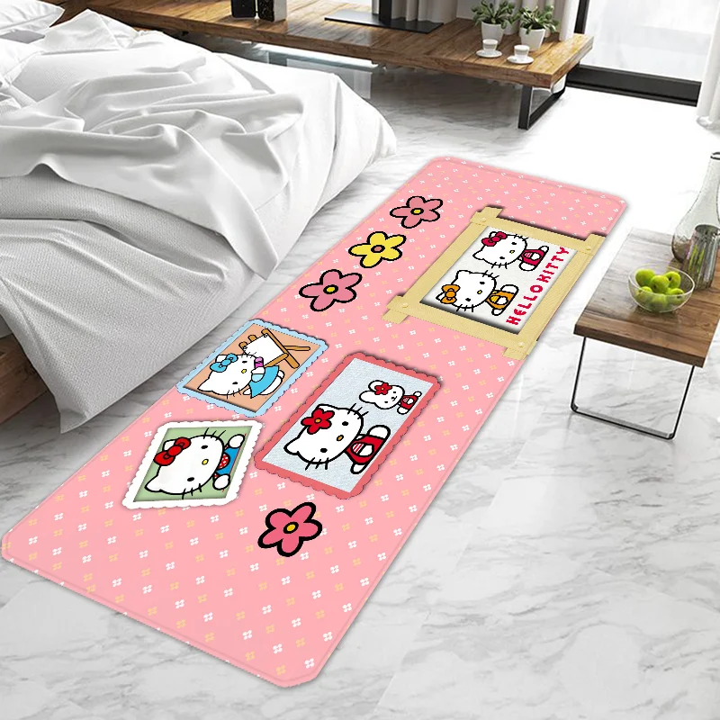 Cute Hello Kittys Door Mat Entrance Doormat Non-slip Washable Kitchen Carpet Living Room Hallway Rugs Door Mats Bathroom Bath