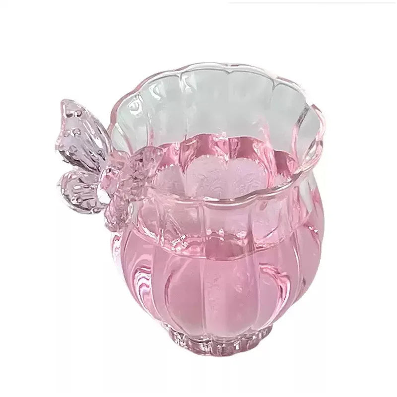 Glass Butterfly Cup Handmade Creative Transparent Tea Cup Heat-Resistant