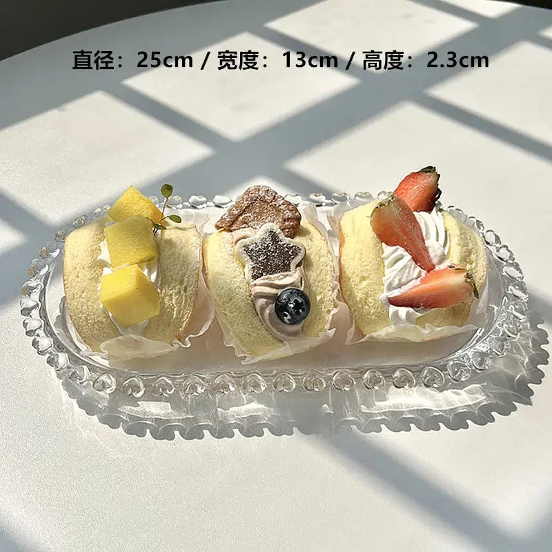 Clear Glass Cake Plate