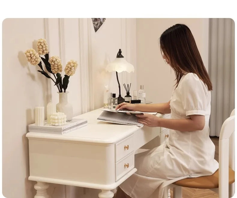 Luxury Modern Organizer Dresser Vanity Mirror Makeup Desk Dressing Table Storage