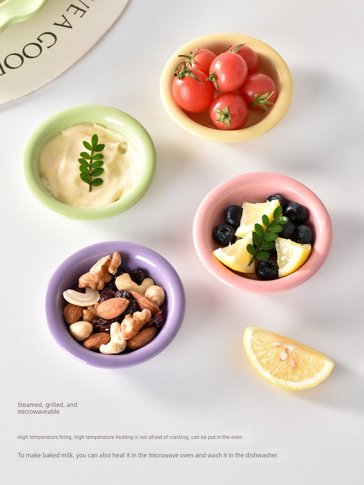 Gentle Lighting Dining Cream Style Ceramic Small Plate