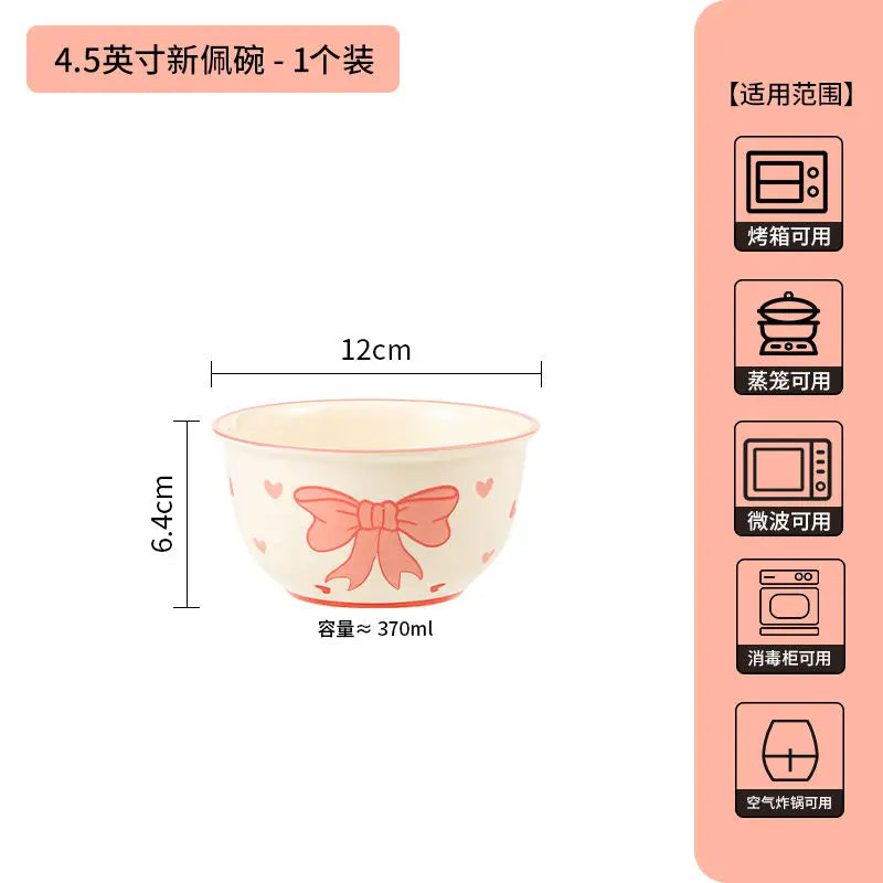 Ceramic Lovely Bow Wave Lace Ceramic Heart Plate