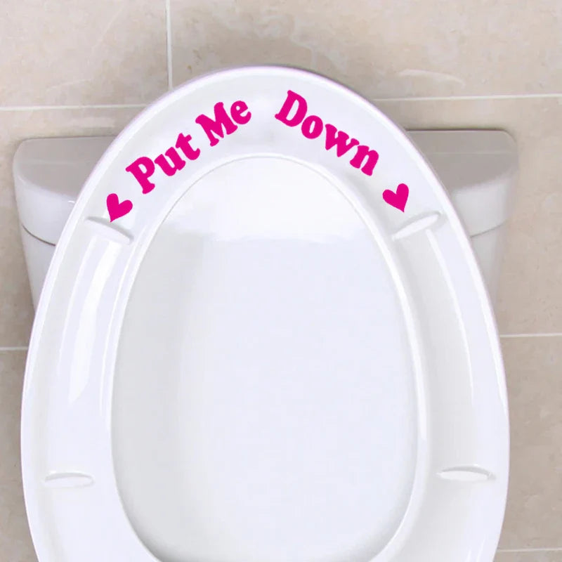 Toilet Seat Sign Vinyl Sticker Funny Decal Bathroom Decor