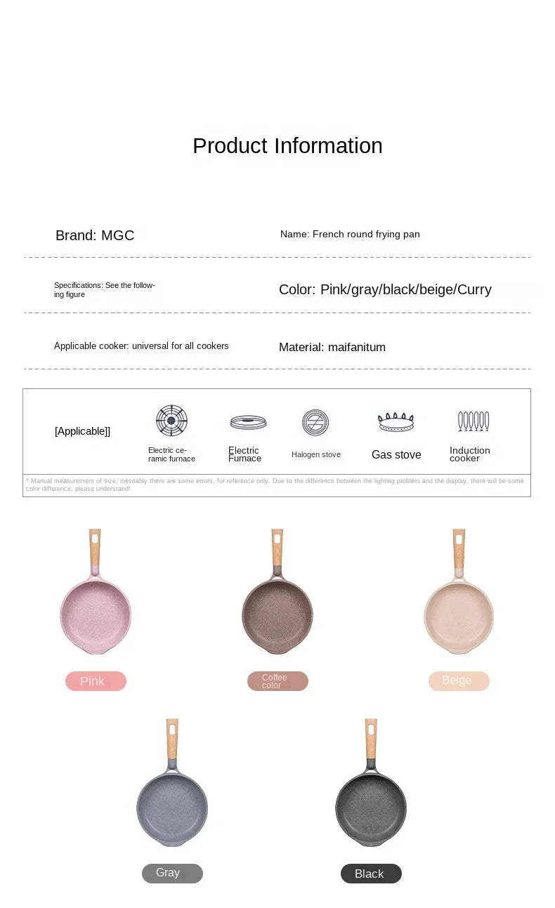 Stone Non-Stick Cooking Pan, Household Saucepan, Induction and Gas Compatible, Healthy Cookware, Stylish Pot