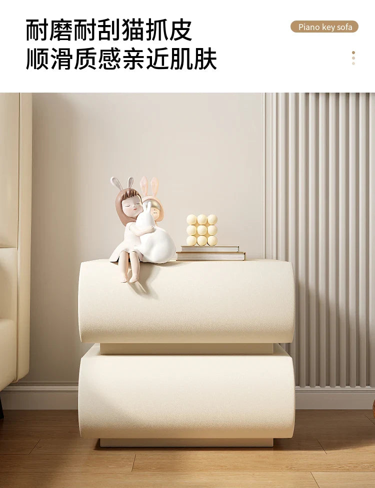 Luxury Modern Night Table Space Saving Minimalist Bedside Table Storage