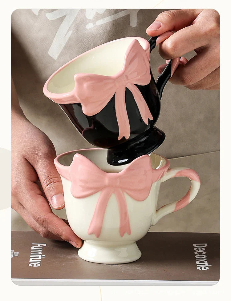 Cute Big Bowknot Decorative Mug
