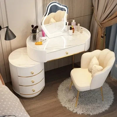 Vanity Table Women Luxury European Big Stool Study Dressing Table Organizer Home Furniture