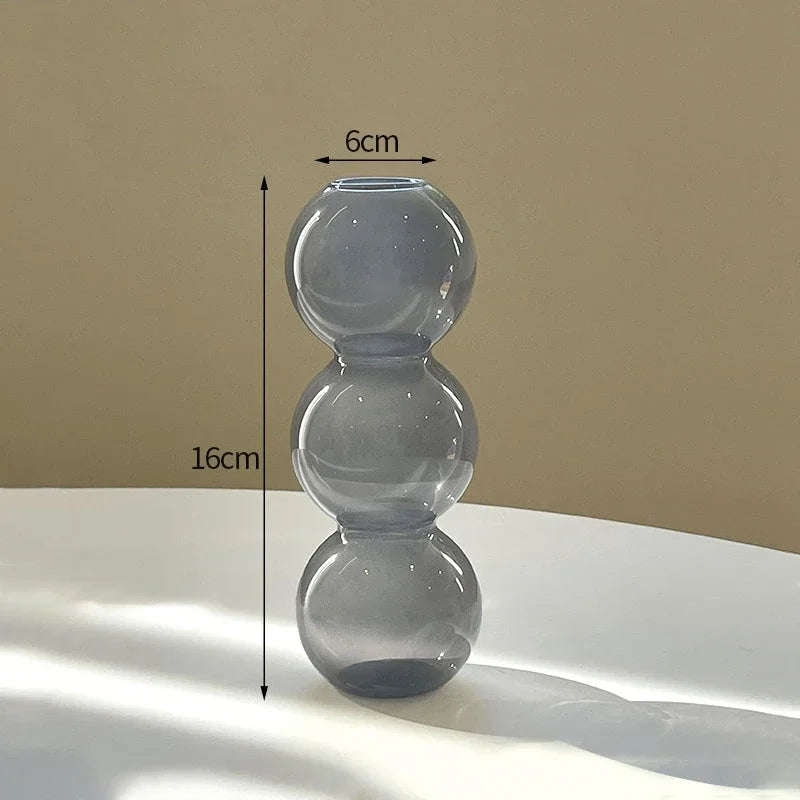 Glass Bubble Vases Hydroponic Flower Vase Creative Spherical Flower Vases Stained Bubble Glass Vase Home Office Decor