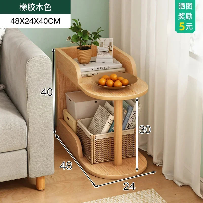 Side Table Ultra Narrow Book Shelf Creative Shelves Sofa Side Rack Bookcase