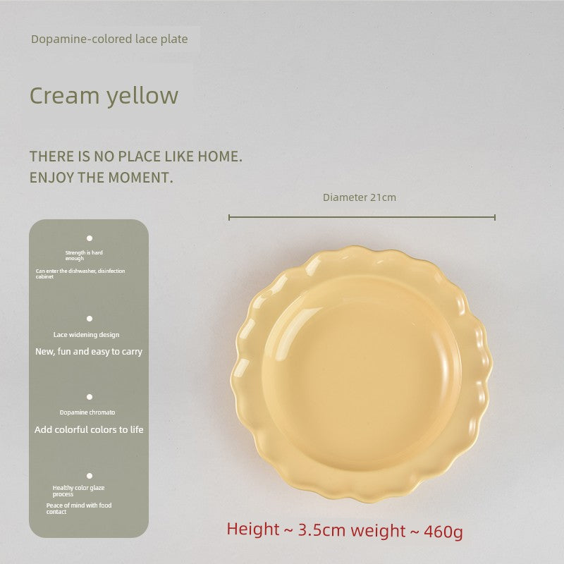 Gentle Lighting Dining Cream Style Ceramic Small Plate