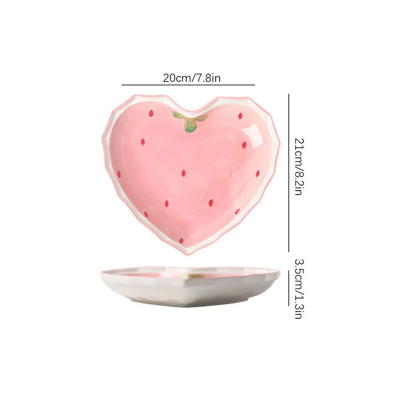 Strawberry Bowl Spoon Plate Set