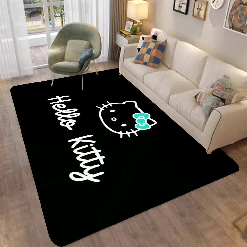 Hello Kitty Floor Style Soft Bedroom Floor Mat Rectangle Anti-slip Home Soft Front Door Indoor Outdoor Mat