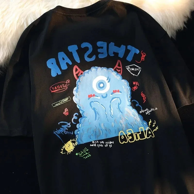 Plus size Top Summer New Short sleeve Women Loose Korean Fashion Oversize Internet Celebri T-shirt Women Ins Super Hot