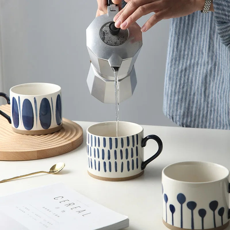 Japanese Coarse Color Ceramic Water Cup Hand Painted Teacup Coffee Underglaze Mug