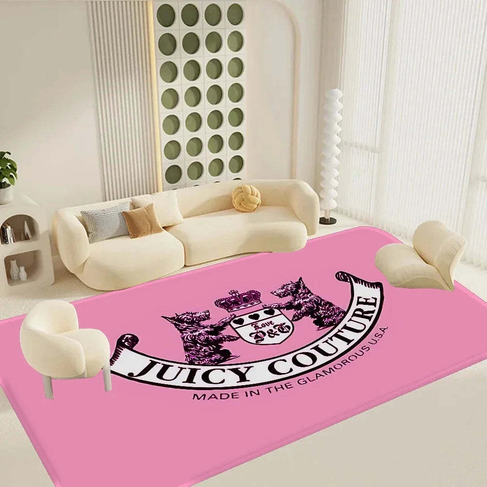 Juicy Couture Floor Mat Rectangle Anti-slip Home Soft Rug