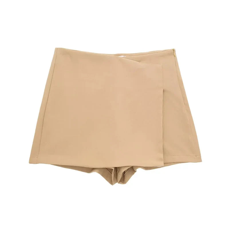 Women's Shorts High waist Micro Casual Skirt Shorts Asymmetric